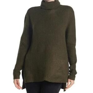 NWT Sweet Romeo Ribbed Pullover Turtleneck Sweater XS/Extra Small in Loden Green
